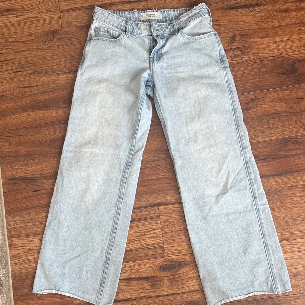 Hollister Light Blue Flare Wide-Leg Jeans